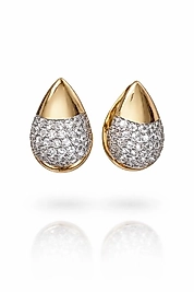 Zarif Taş Detaylı Damla Küpe