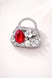 Gümüş Rebk Çanta Broş