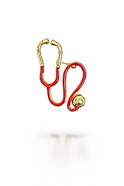 Stetescop tasarımlı bu zarif broş