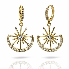 Gold Sallantılı Küpe