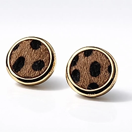 Kahverengi Puantiyeli Küpe