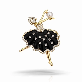 Taşlı Balerin Broş