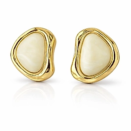 Mango Model Gold Krem Küpe