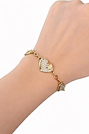 Xuping Kalp Figürlü Zirkon Taşlı Bileklik