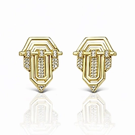 Xuping Golg Zirkon Taşlı Küpe