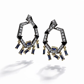 Mavi Taş Detaylı Küpe