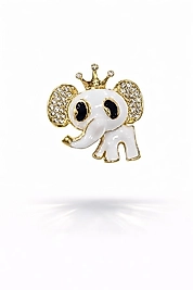 Taçlı Fil Broş ✨