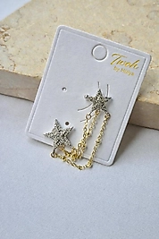 Yıldız Zincirli Küpe