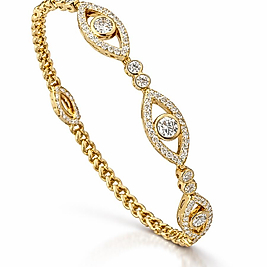 Zirkon Taşlı Gold Renk Xuping Bileklik