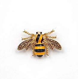 Işıltılı Arı Broş