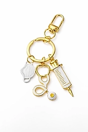 Beyaz Sağlık Temalı Anahtarlık