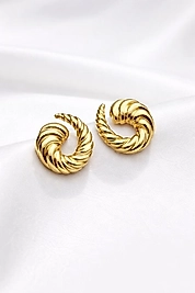 Gold Ceylan Model Burgu Halka Küpe