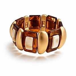 Kahverengi Tonlarında  Kalın Bileklik