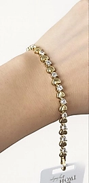 Zarif Kalp Detaylı Zirkon Taşlı Bileklik