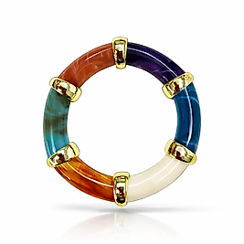 Gold Detaylı Renkli Bileklik