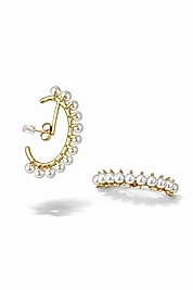 İnci Detaylı Halka Küpe