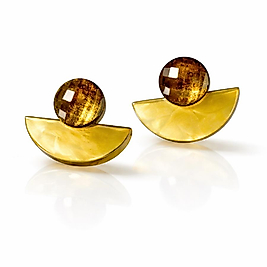 Yarım Halka Daire Niş Vintage Küpe