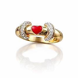 Zirkon Taşlı Kalpli Yüzük