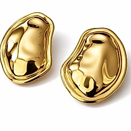 Gold Büyük Plaka Küpe