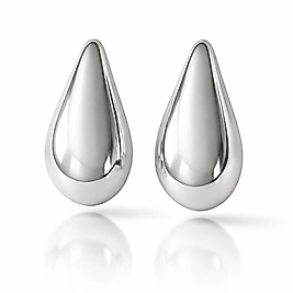 Özel Seri Çelik Gümüş Renk  Damla Küpe