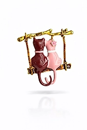 Sevimli Kedi Figürlü Broş