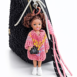 Fotoğraf Makineli Örgü Bebek Çanta Charm